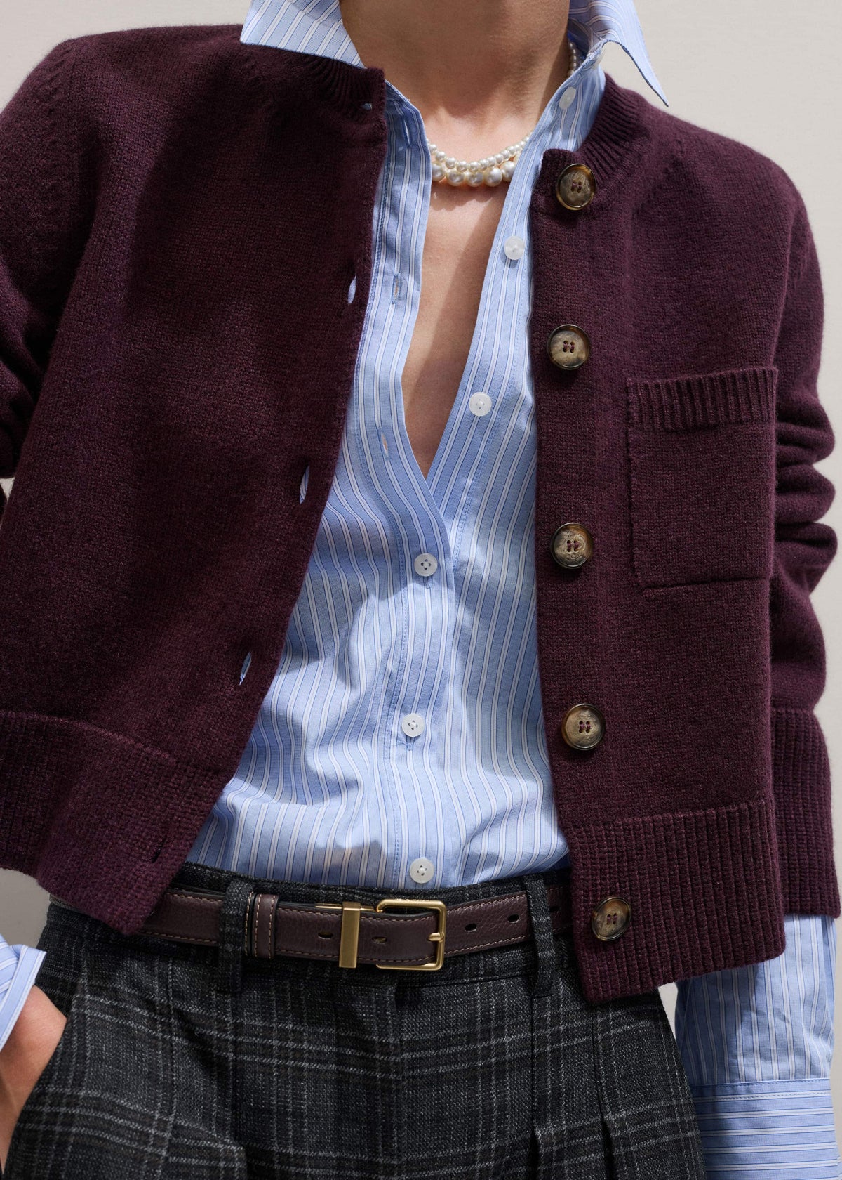 Blue Cotton Stripe Shirt | ME+EM
