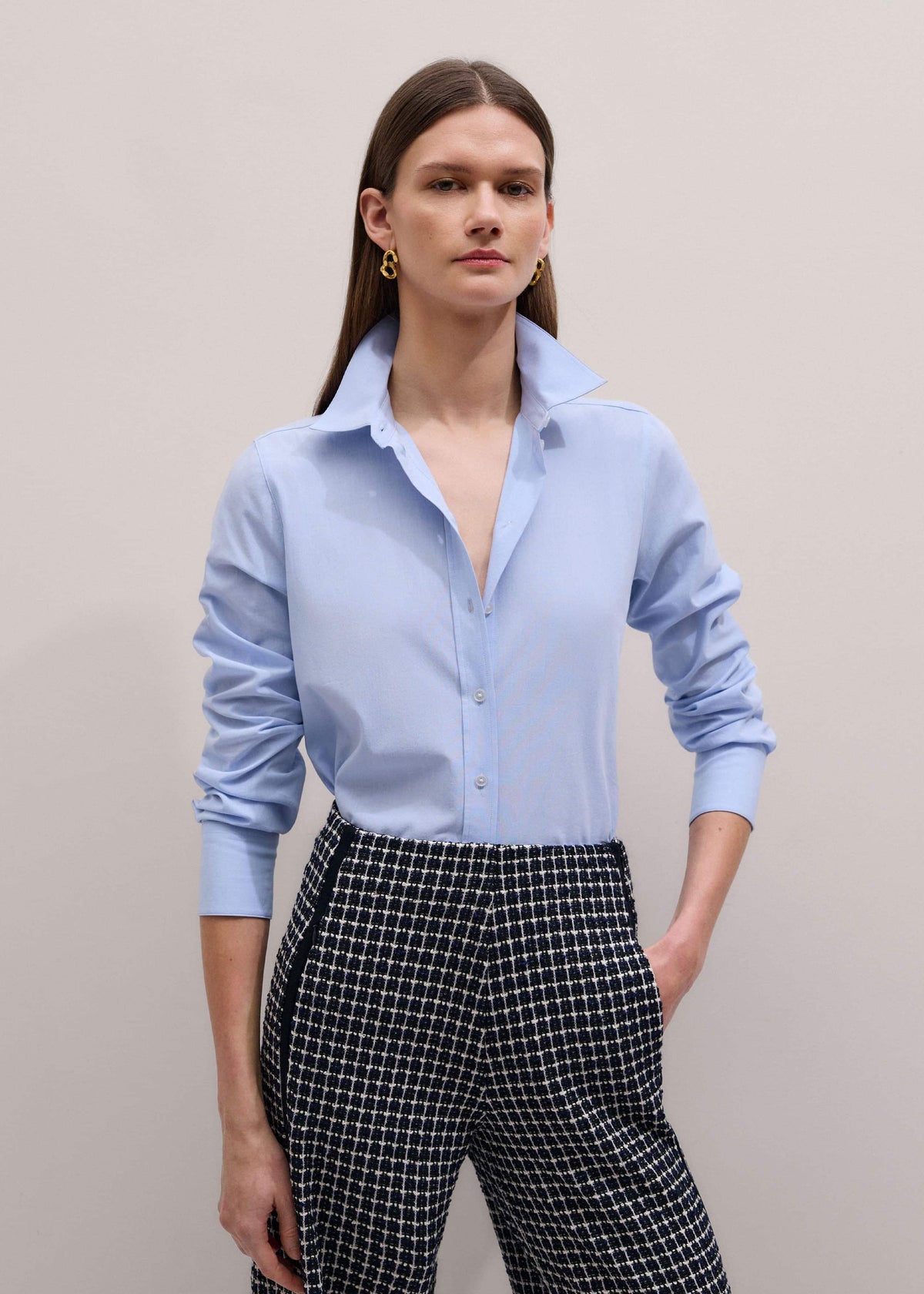 Blue Travel Layering Shirt | ME+EM