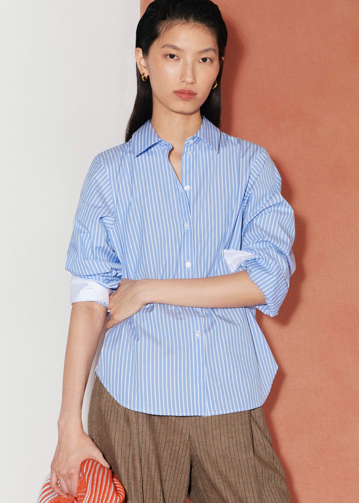 Blue Double Cuff Relaxed Forever Shirt | ME+EM