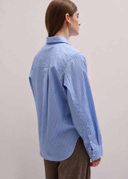 Blue Double Cuff Relaxed Forever Shirt | ME+EM