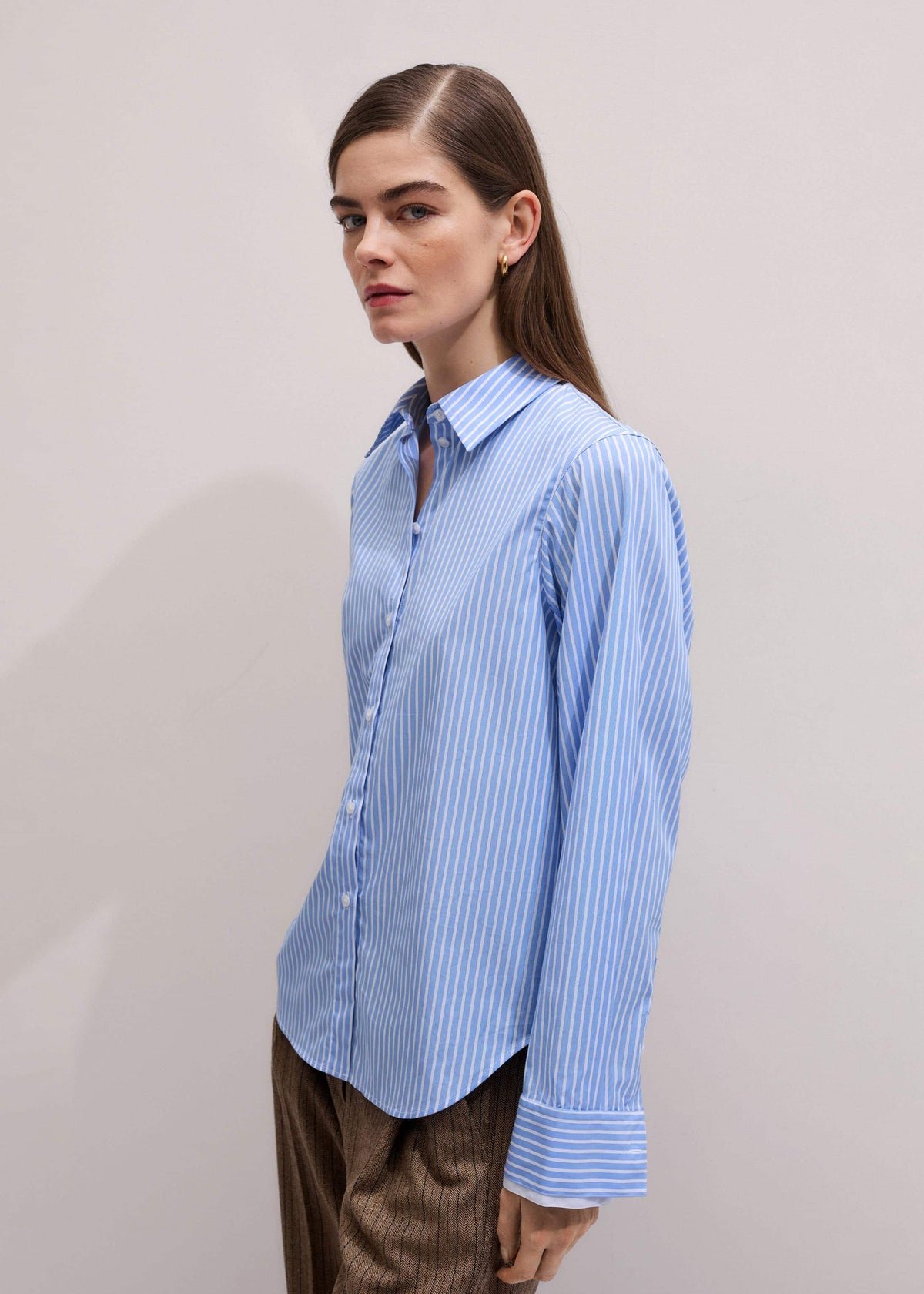 Blue Double Cuff Relaxed Forever Shirt | ME+EM