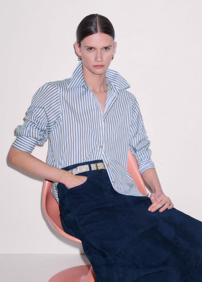 Blue Stripe Relaxed Forever Shirt | ME+EM