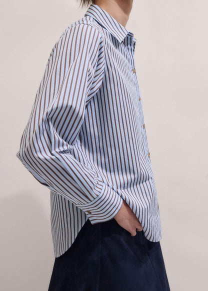 Blue Stripe Relaxed Forever Shirt | ME+EM