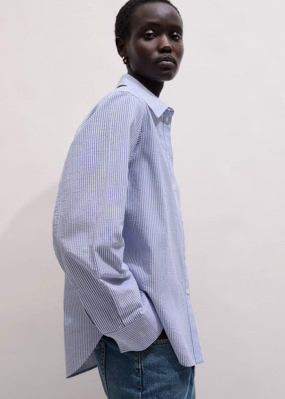 Blue Stripe Relaxed Forever Shirt | ME+EM