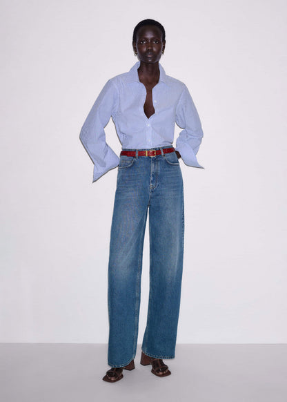 Blue Stripe Relaxed Forever Shirt | ME+EM