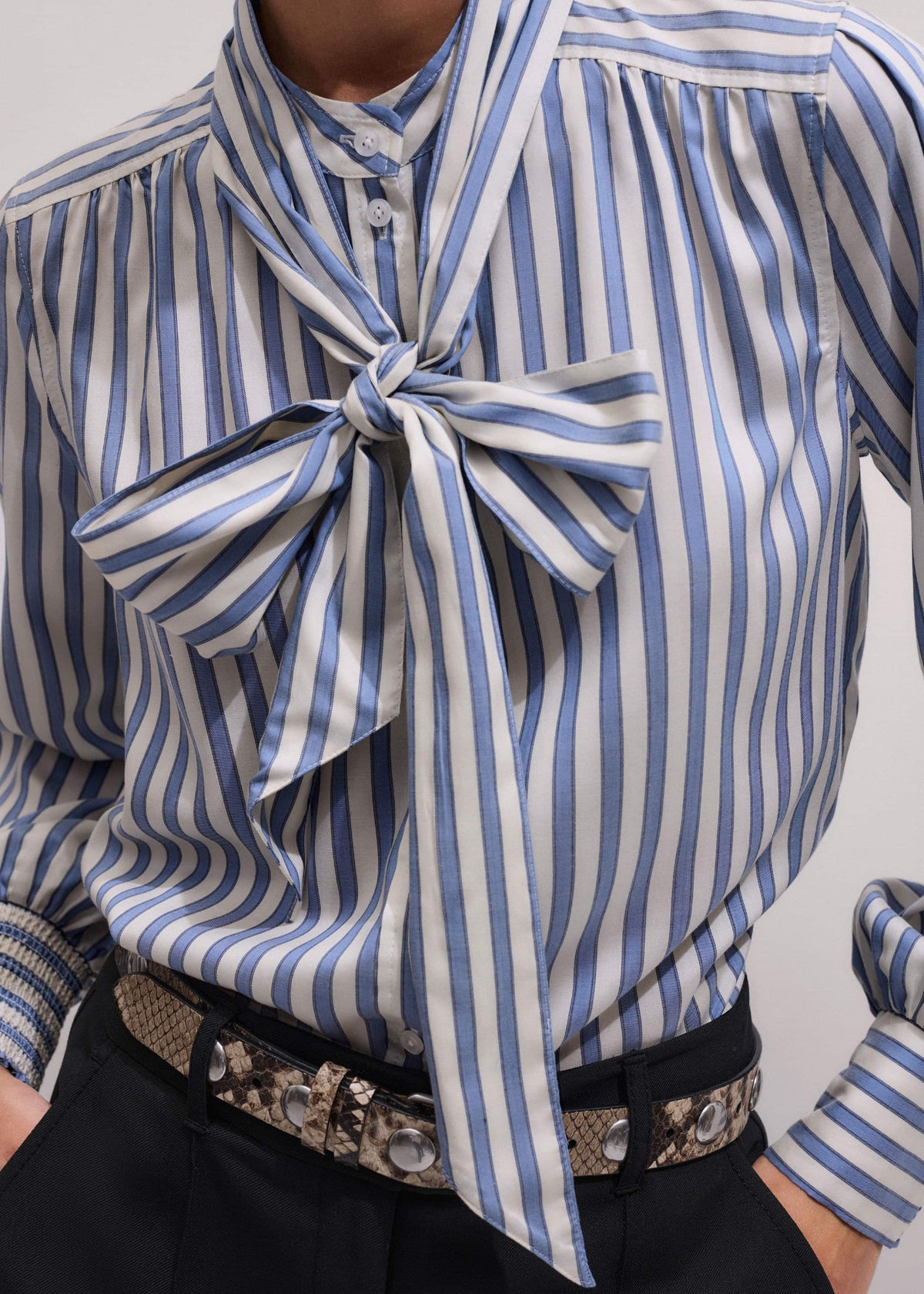 Blue Soft Stripe Shirt + Neck Tie | ME+EM