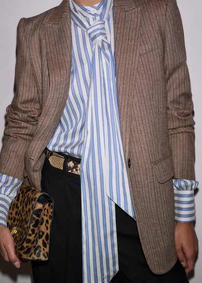 Blue Soft Stripe Shirt + Neck Tie | ME+EM
