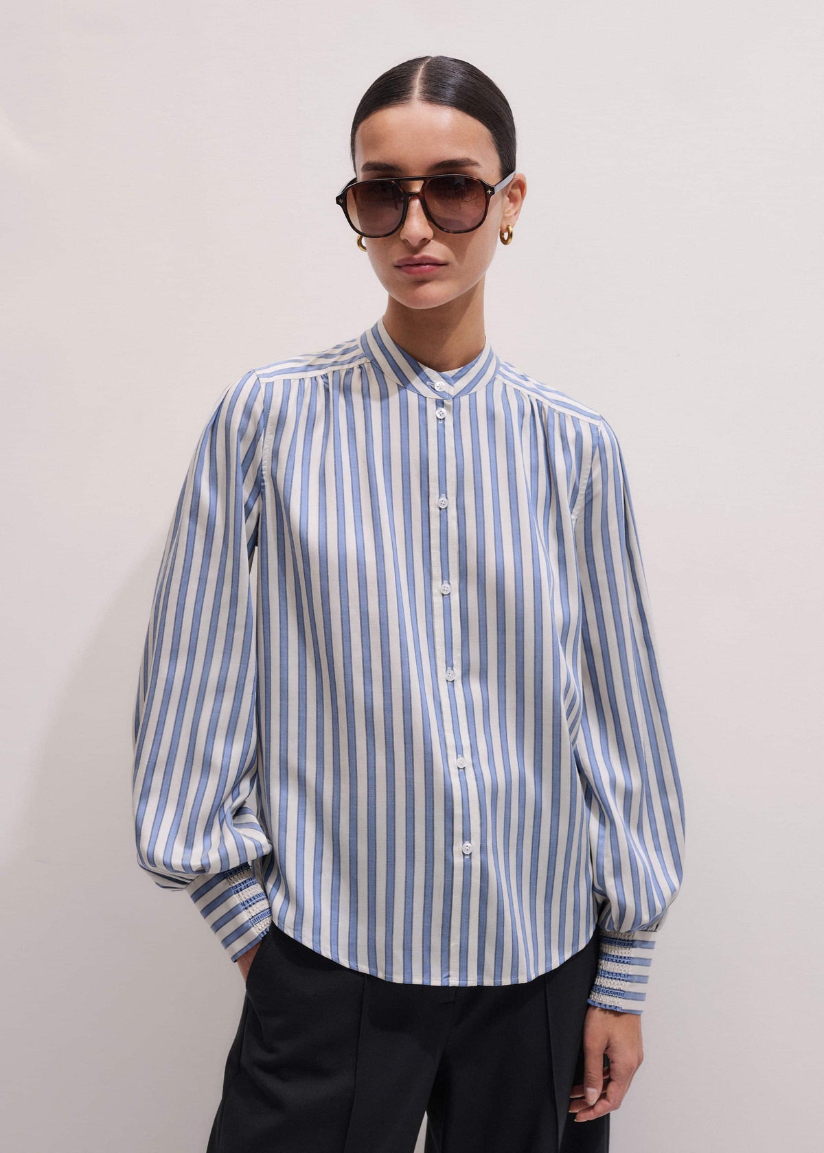 Blue Soft Stripe Shirt + Neck Tie | ME+EM