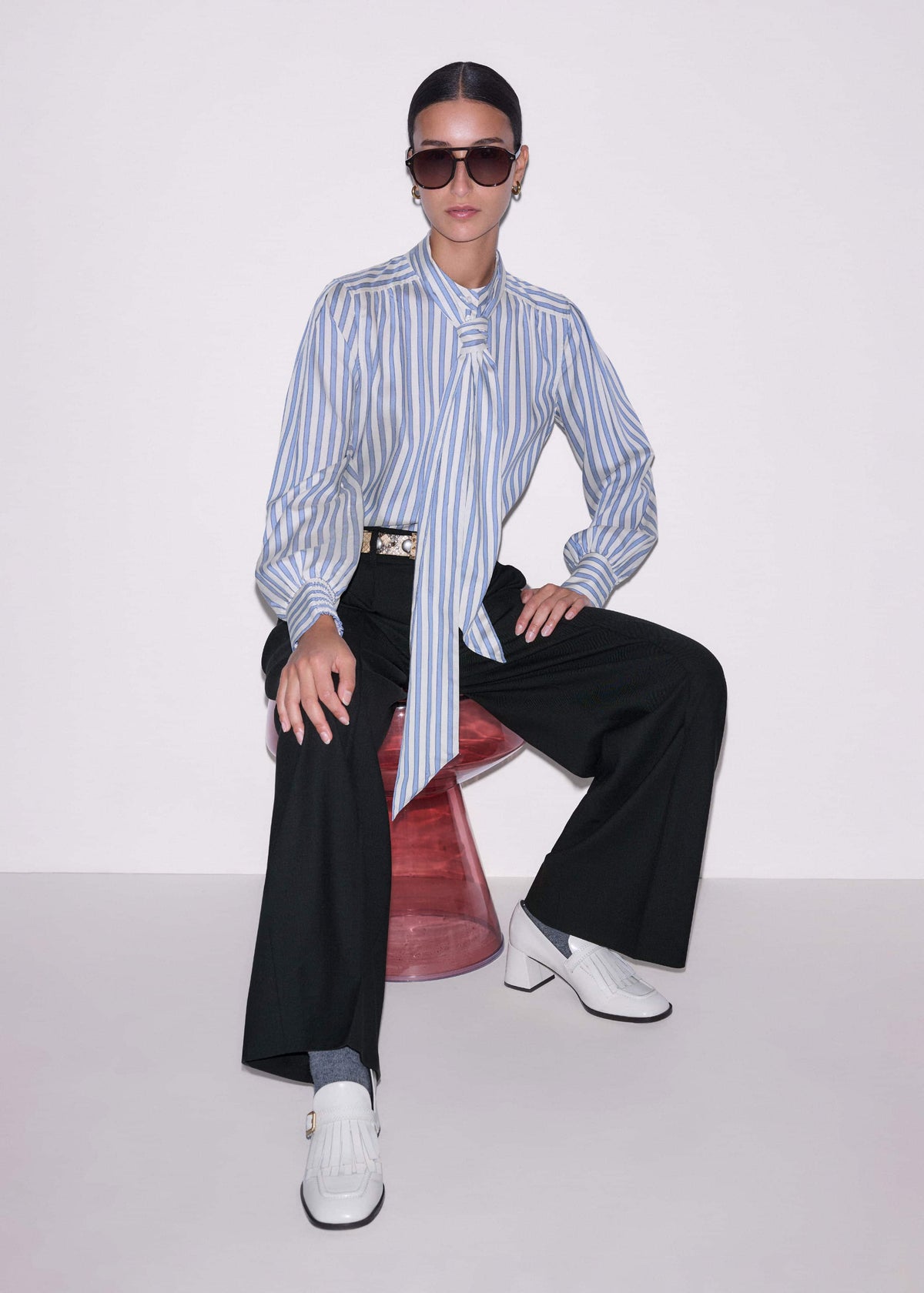 Blue Soft Stripe Shirt + Neck Tie | ME+EM