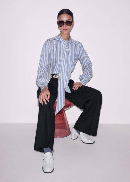 Blue Soft Stripe Shirt + Neck Tie | ME+EM