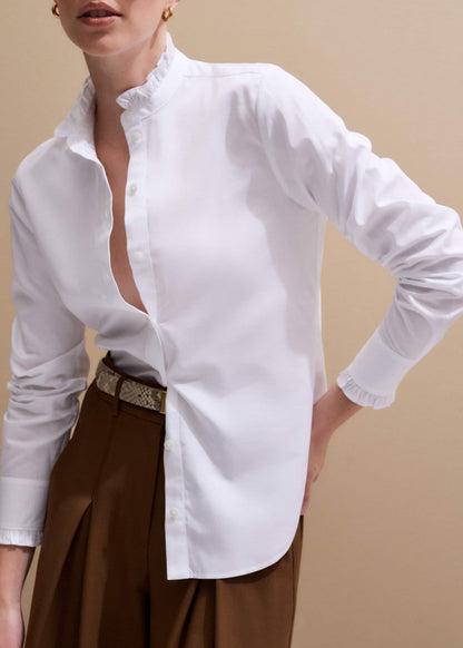 White Impossibly Soft Feminine Shirt | ME+EM