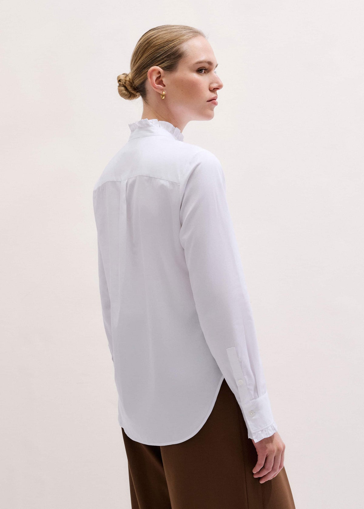 White Impossibly Soft Feminine Shirt | ME+EM