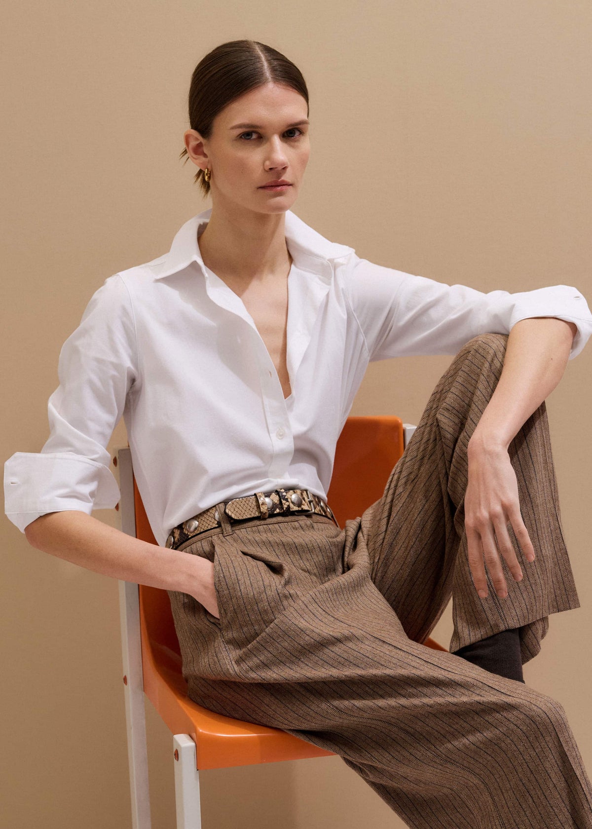 White Travel Layering Shirt | ME+EM