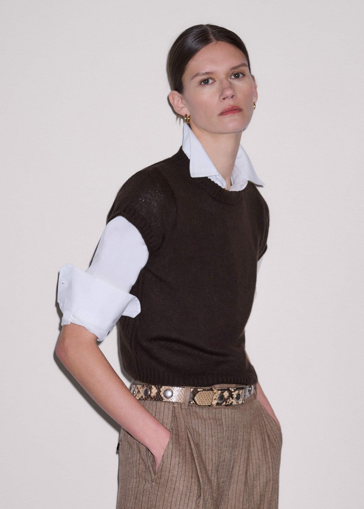 White Travel Layering Shirt | ME+EM