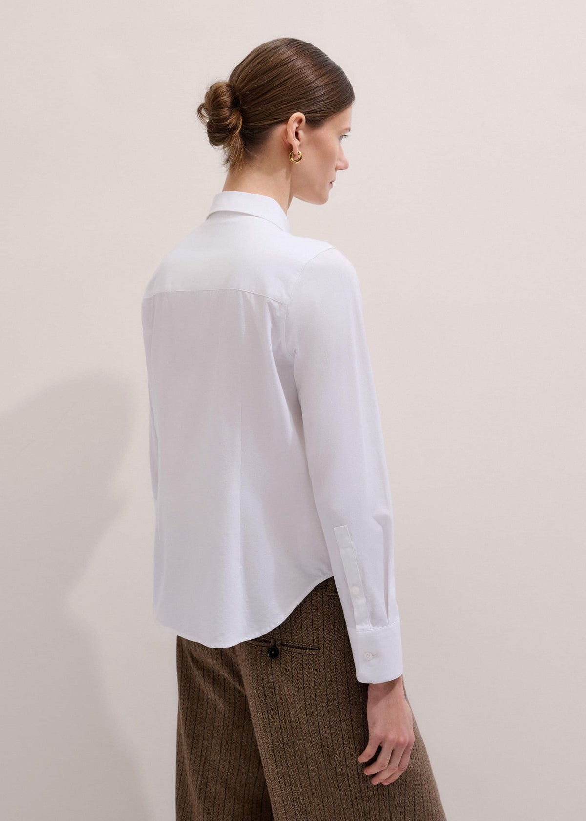 White Travel Layering Shirt | ME+EM