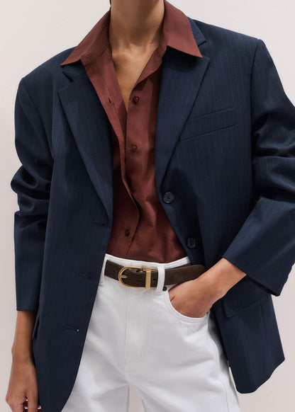 Cinnamon Brown Turn-Up Cuff Shirt | ME+EM