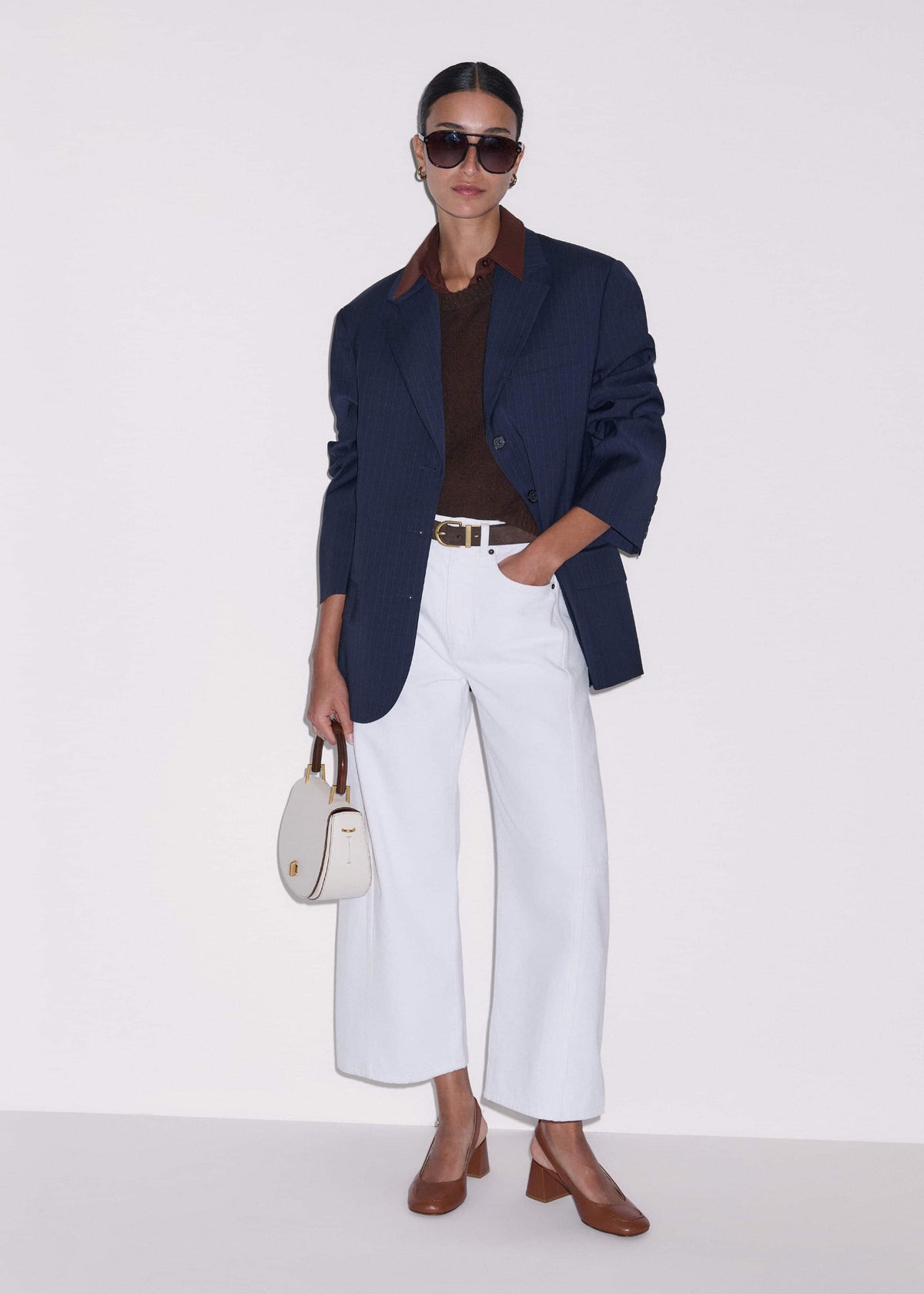 Cinnamon Brown Turn-Up Cuff Shirt | ME+EM