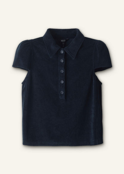 Navy Sporty Smart Polo Top | ME+EM