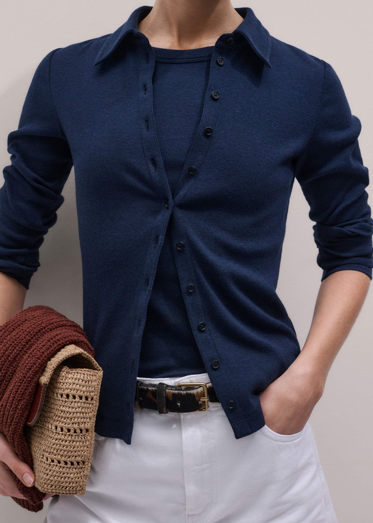Navy Perfect Basic Shirt | ME+EM