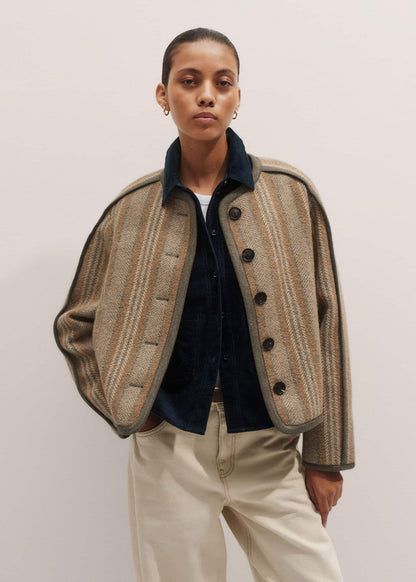 Navy Boxy Shacket | ME+EM