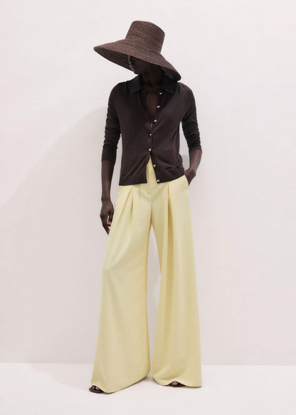 Brown Luxe Knit Slim Shirt | ME+EM