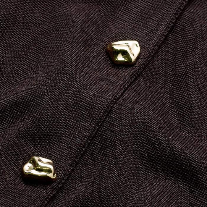 Brown Luxe Knit Slim Shirt | ME+EM