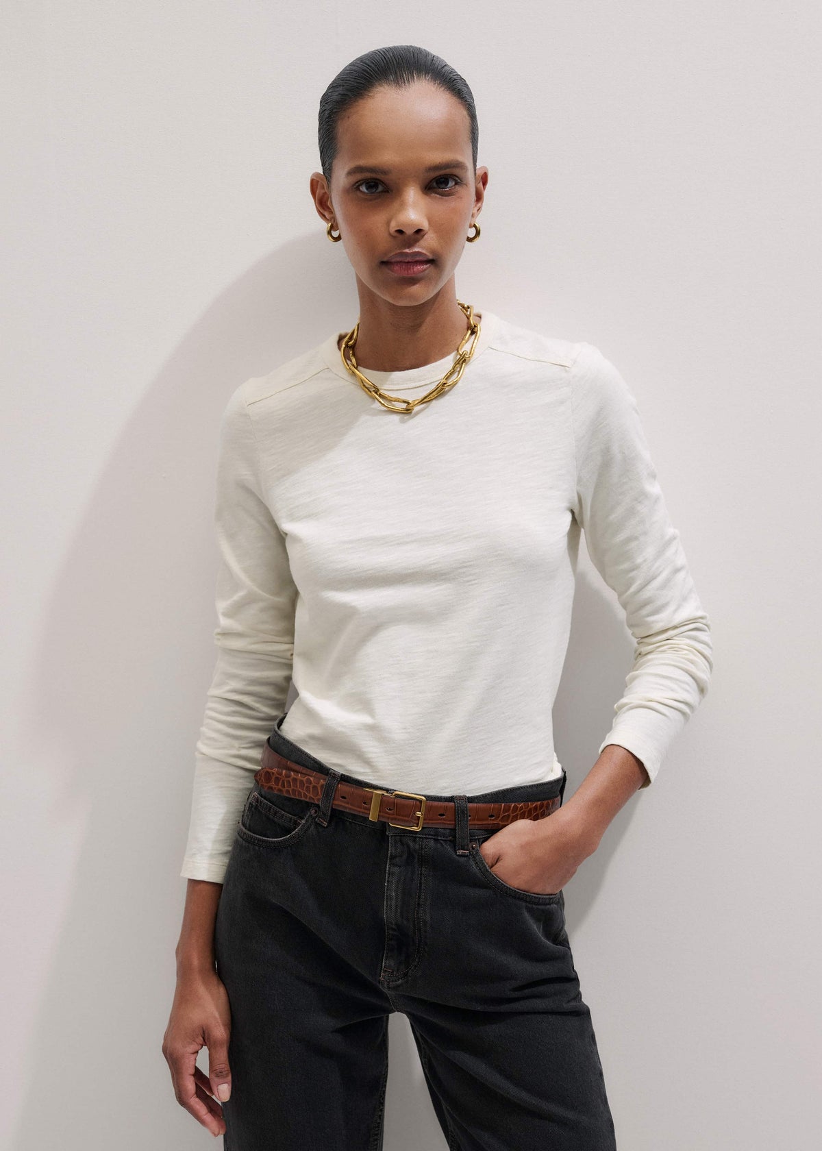 Cream Warm Touch Top | ME+EM