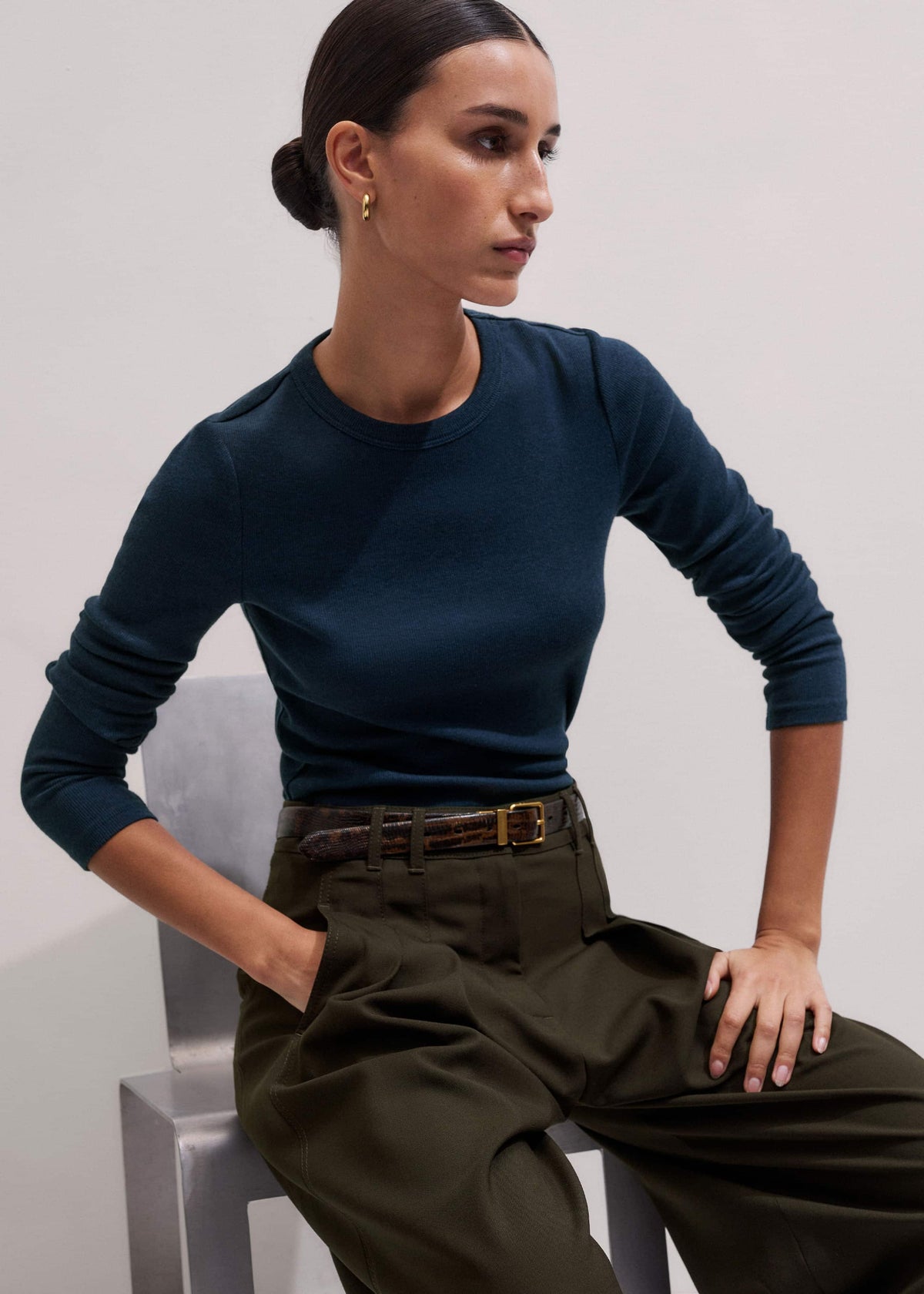 Navy Perfect Basic Top | ME+EM