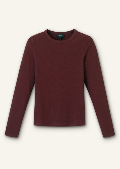 Red Cotton Rib Perfect Basic Top | ME+EM