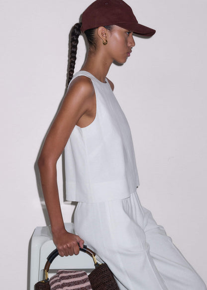 White Shell Crop Top | ME+EM