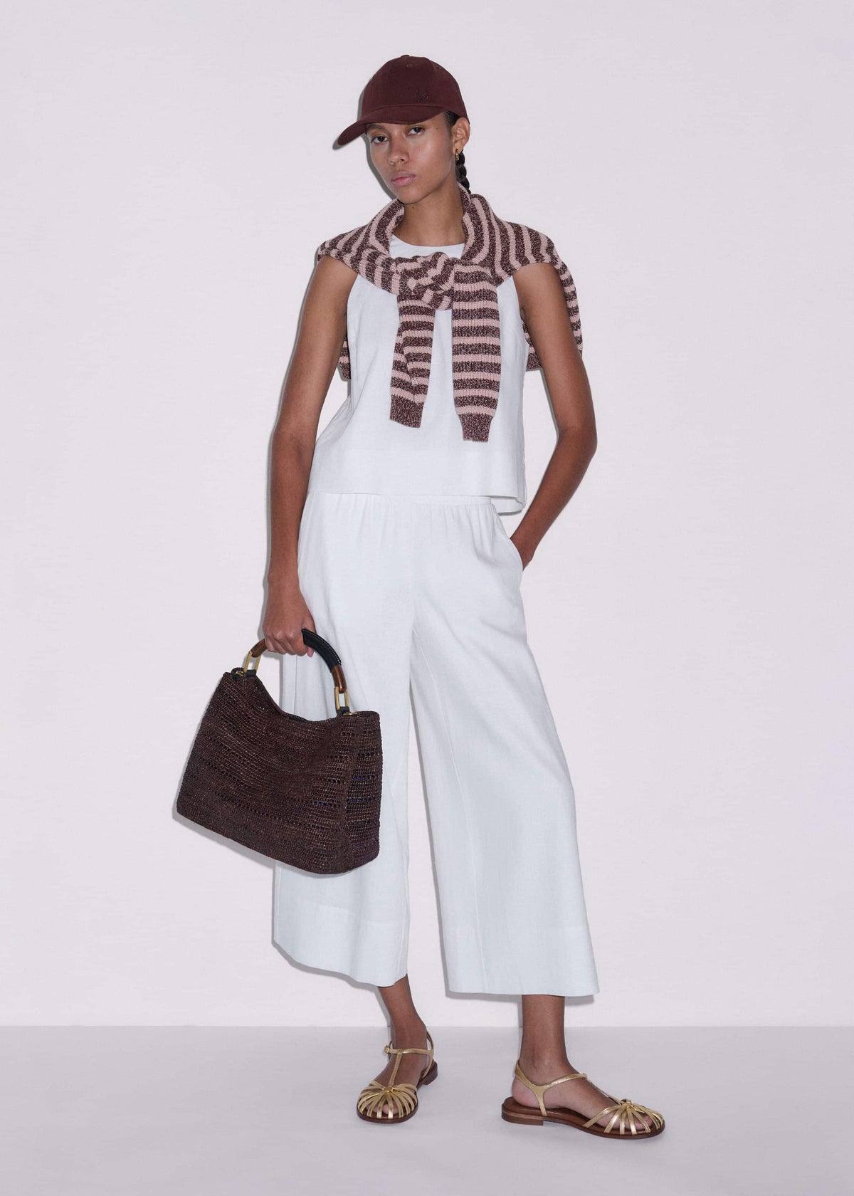 White Shell Crop Top | ME+EM