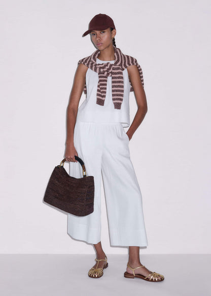 White Shell Crop Top | ME+EM