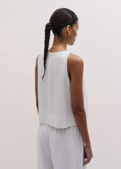 White Shell Crop Top | ME+EM