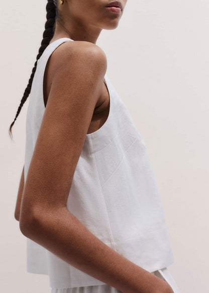 White Shell Crop Top | ME+EM
