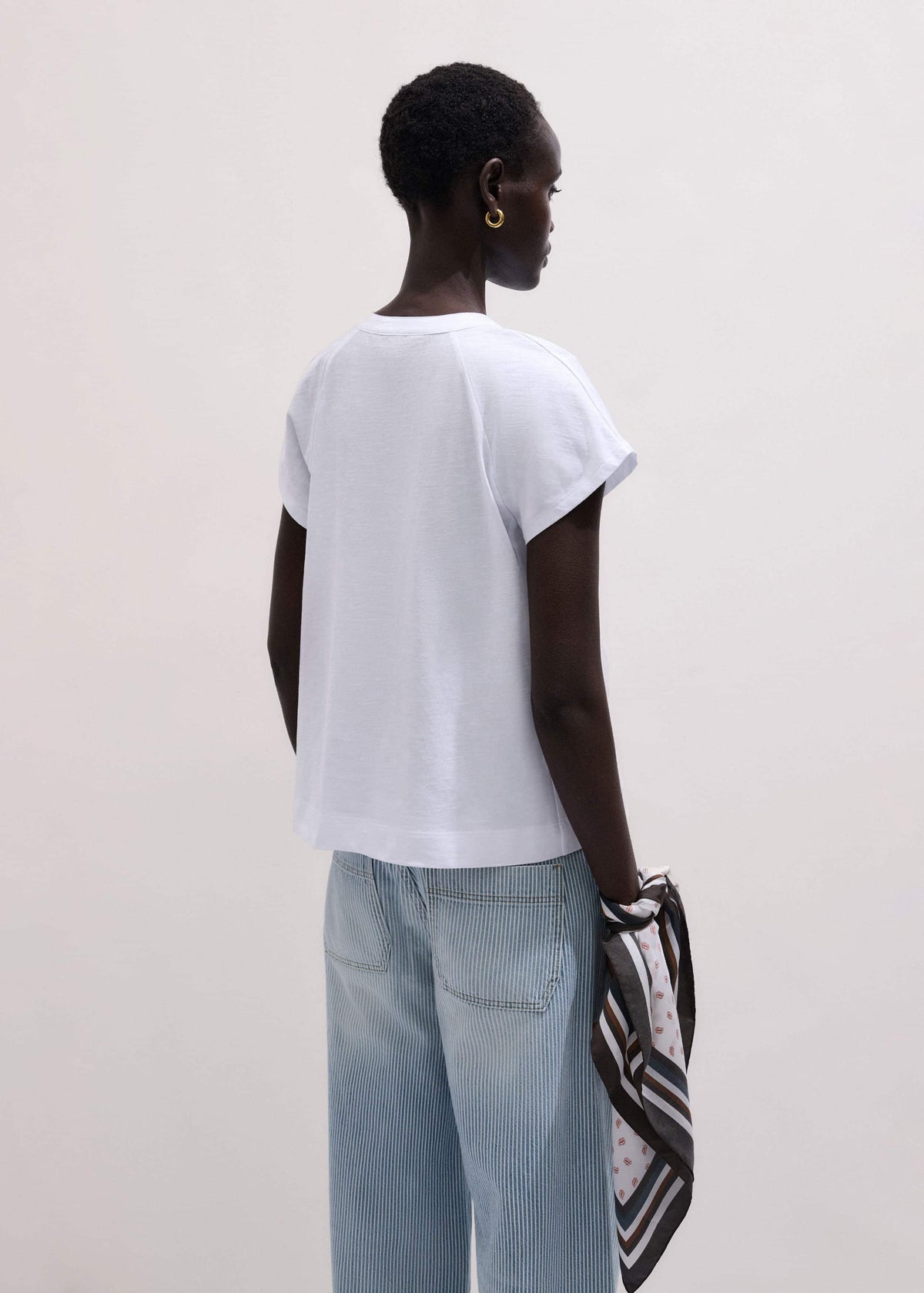 White Open Placket Swing Top | ME+EM