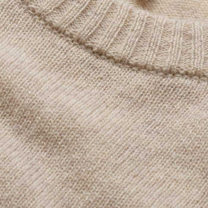 Oatmeal Cashmere Shrunken Knit Baby Tee | ME+EM