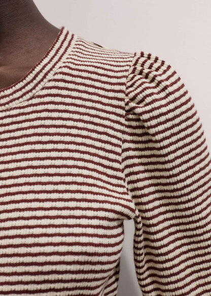 Cinnamon Brown Feminine Sleeve Tee | ME+EM