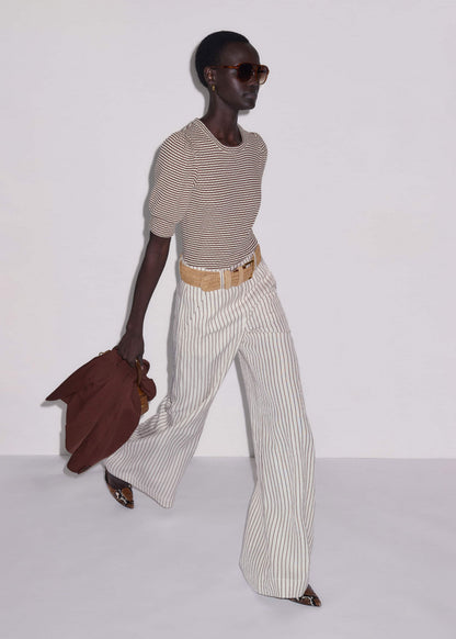 Cinnamon Brown Feminine Sleeve Tee | ME+EM