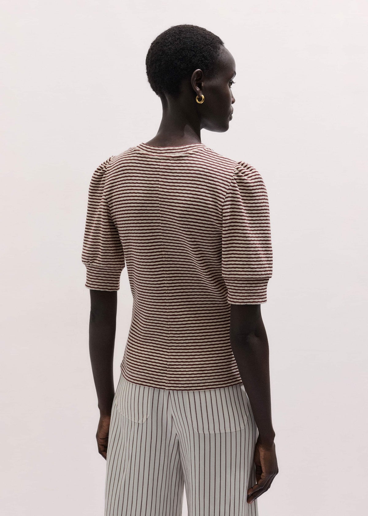 Cinnamon Brown Feminine Sleeve Tee | ME+EM