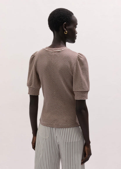 Cinnamon Brown Feminine Sleeve Tee | ME+EM