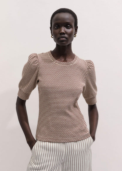 Cinnamon Brown Feminine Sleeve Tee | ME+EM