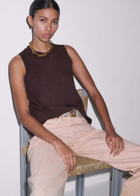 Brown Racerback Swing Top | ME+EM