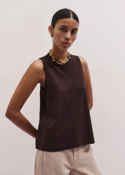 Brown Racerback Swing Top | ME+EM