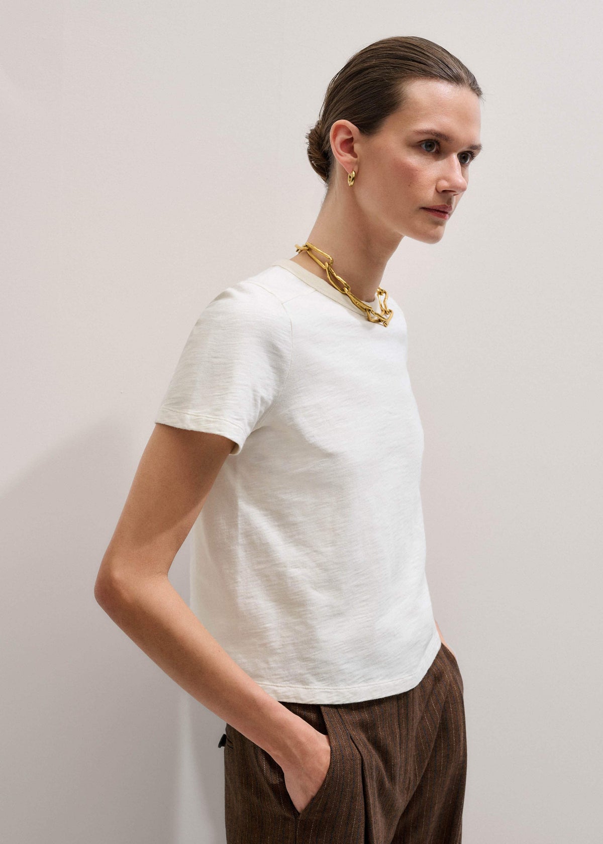 Cream Warm Touch Tee | ME+EM