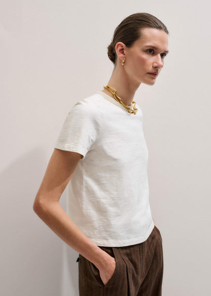Cream Warm Touch Tee | ME+EM