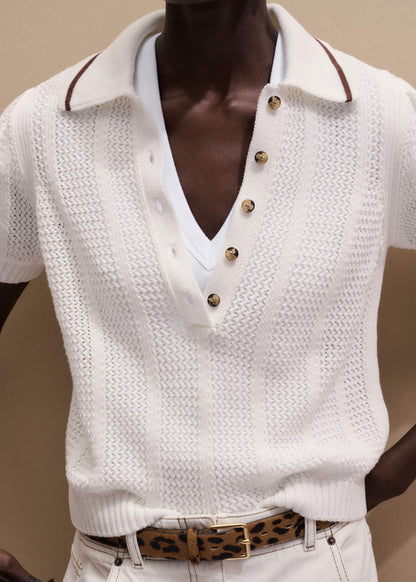 White Ultimate Fitted Rib V-Neck Tee | ME+EM