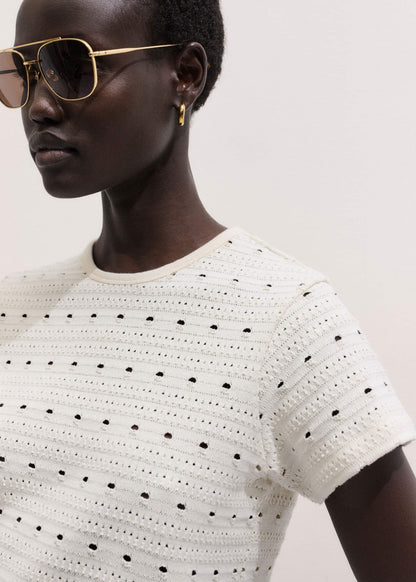 Cream Cutout Baby Tee | ME+EM
