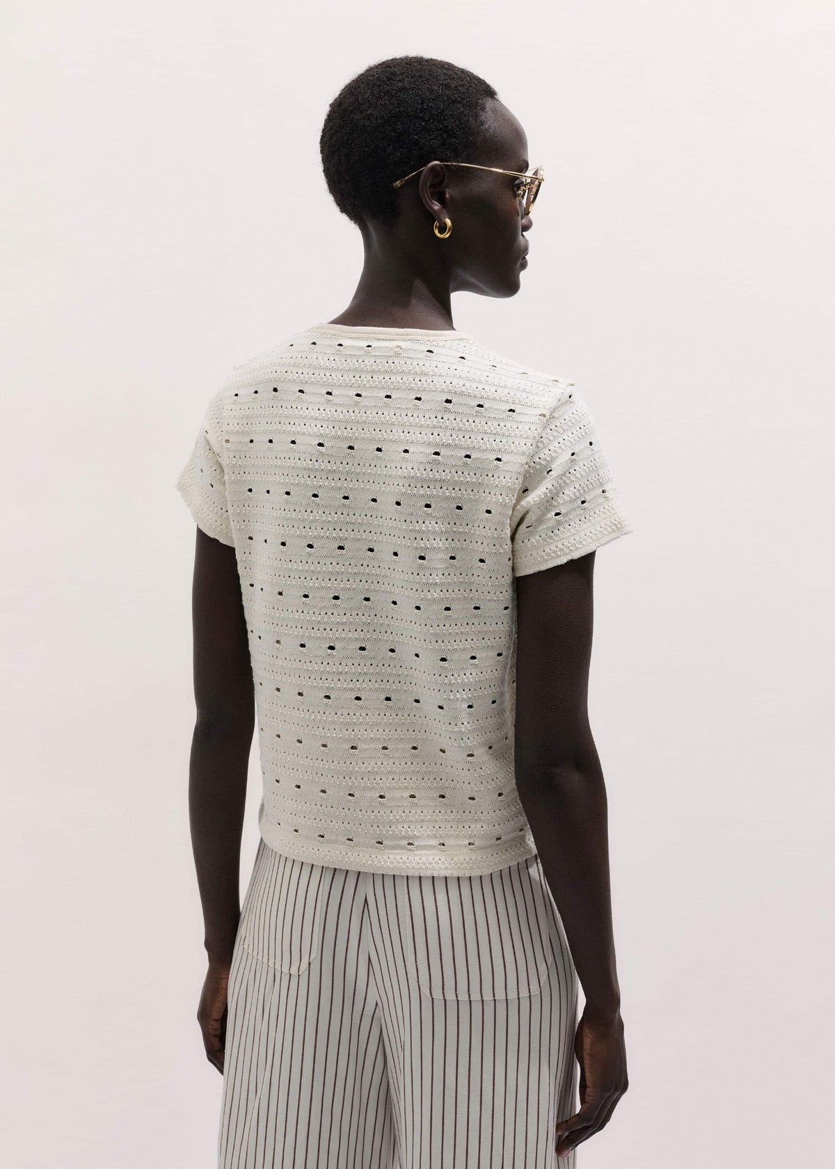 Cream Cutout Baby Tee | ME+EM