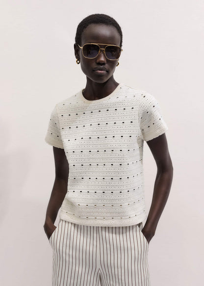 Cream Cutout Baby Tee | ME+EM