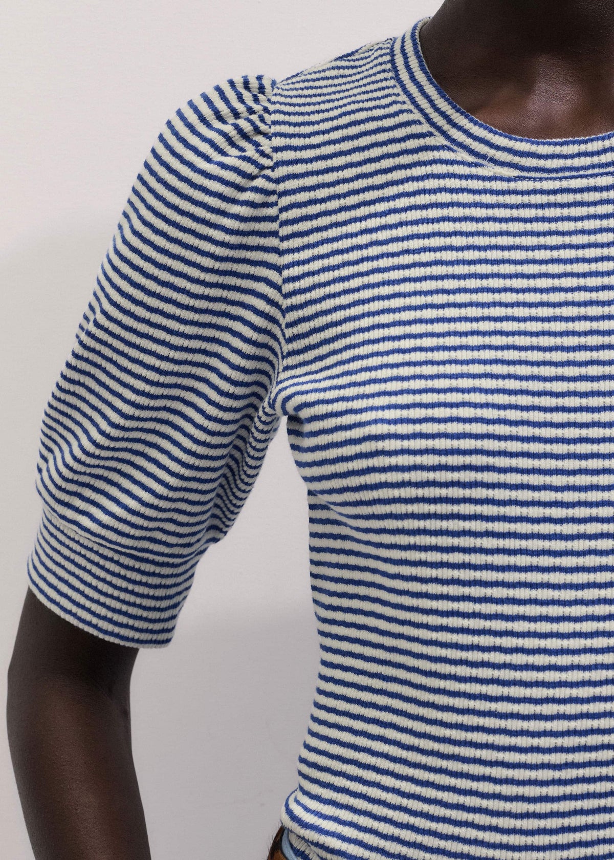 Blue Feminine Sleeve Tee | ME+EM